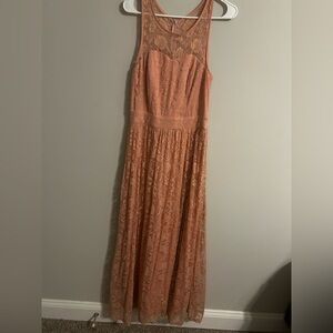 Elegant Lace Sleeveless Dress - Pink💗